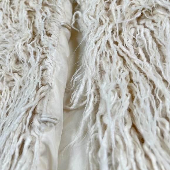 JOLT Women's Cream Neutral Faux Fur Front Clasped Sleeveless‎ Vest Size Medium - Picture 7 of 12